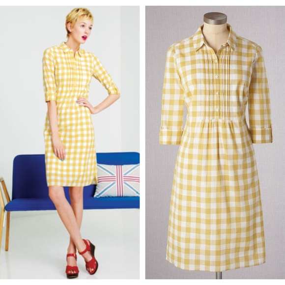 yellow gingham dress womens
